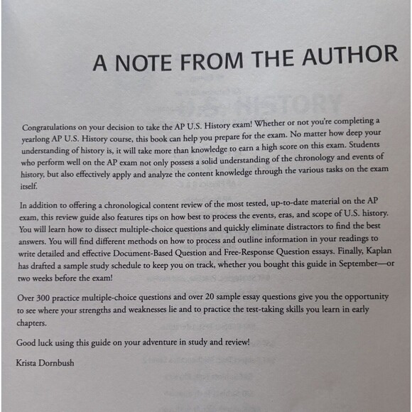 Kaplan AP  - U. S. History Book + DVD - Review | Practice & Diagnostic Tests - Picture 3 of 8